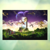 Magische fliegende Drachen Fensteraufkleber (Blatt 3)