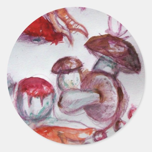 MAGISCHE FOLLETT DER MUSHROOME RUNDER AUFKLEBER (Vorderseite)