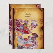 MAGISCHE FOLLETT VON MUSHROOMEN Perchment Einladung (Vorne/Hinten)