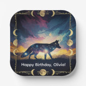 Magische Fox-Party-Teller Pappteller (Vorderseite)