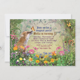 Magische Fox-WaldParty Einladung