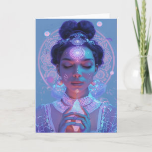 *~* Magische Frau SC4 Esoterische Pink Mandalase L Dankeskarte