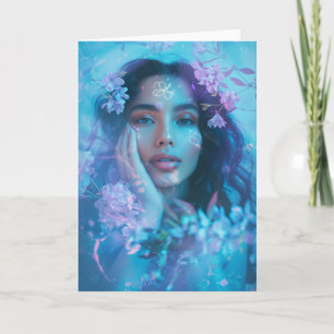 *~* Magische Frau SC4 Esoterische Wange Leere Dankeskarte