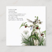 Magische Frau von Blume Gärtner oder Landschaft Quadratische Visitenkarte (Rückseite)