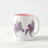 Magische Freunde | Einhorn, Alpaca, Kitten, Sloth Zweifarbige Tasse (VorderseiteRechts)