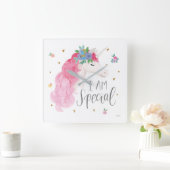 Magische Freunde III | I is Special Quadratische Wanduhr (Zuhause)