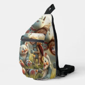 „Magische Freunde im Blütenland“ Crossbody Bag (Rechte Ecke)