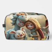 „Magische Freunde im Blütenland“ Waschbeutel (Vorderseite)