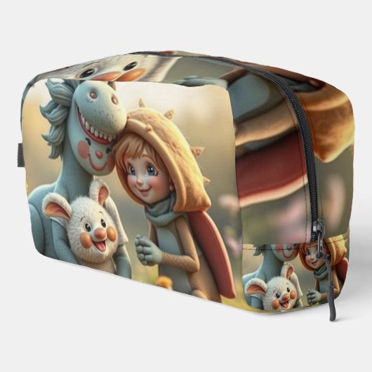 „Magische Freunde im Blütenland“ Waschbeutel (Rechte Ecke)