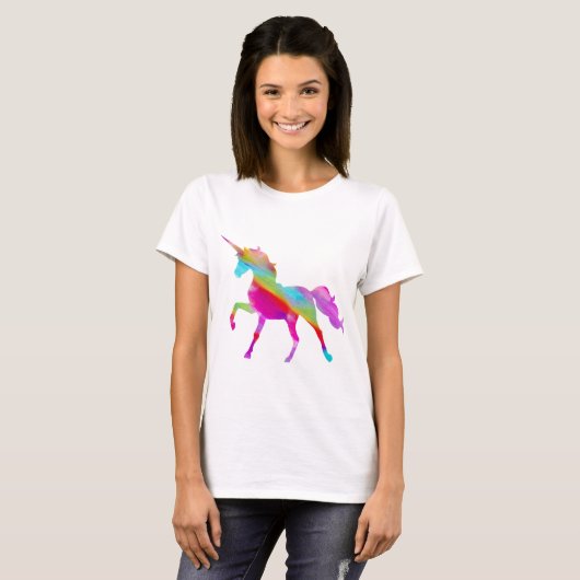 Magische funkelnd Regenbogenpresse T-Shirt (Vorne ganz)