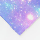 Magische Galaxie: Pink Blue Star Print Fleecedecke (Ecke)