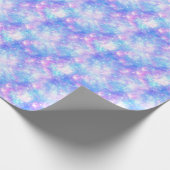 Magische Galaxie: Pink Blue Star Print Geschenkpapier (Ecke)