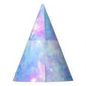 Magische Galaxie: Pink Blue Star Print Partyhütchen (Rückseite)