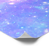 Magische Galaxie: Pink Blue Star Print Poster (Ecke)