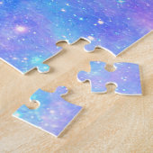 Magische Galaxie: Pink Blue Star Print Puzzle (Seite)