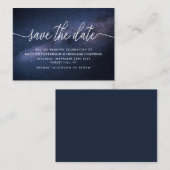 Magische Galaxie Save the Date Begleitkarte (Vorne/Hinten)