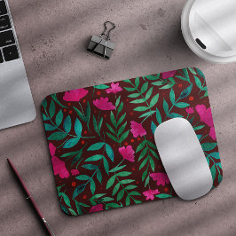 Magische Gartenmagenta und Grün Mousepad