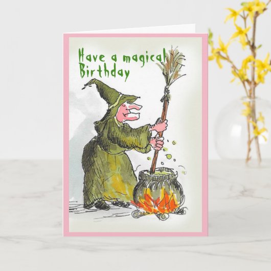 Magische Geburtskarte Karte (Gelbe Blume)