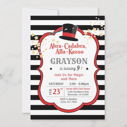 Magische Geburtstagseinladung Einladung (Vorderseite)