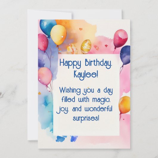 Magische Geburtstagsfeier Einladung (Rückseite)