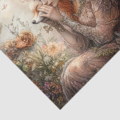 Magische geflügelte Fuchs-Fee Decoupage Seidenpapier (Ausschnitt)