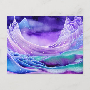 Magische gefrorene Eismeere Digitale Kunst Postkarte