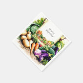 Magische Gemüse Bauern Markt Geburtstag Serviette (Ecke)