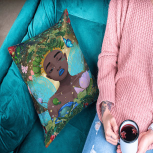 Magische Geschichte einer schwarzen afrikanischen  Kissen