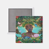 Magische Geschichte einer schwarzen afrikanischen  Magnet (Vorderseite/Rückseite)