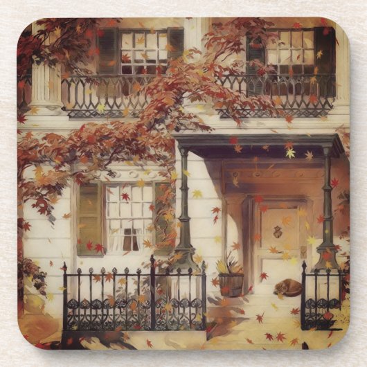 Magische Getränkeabdeckung im Herbst Getränkeuntersetzer (Vorderseite)