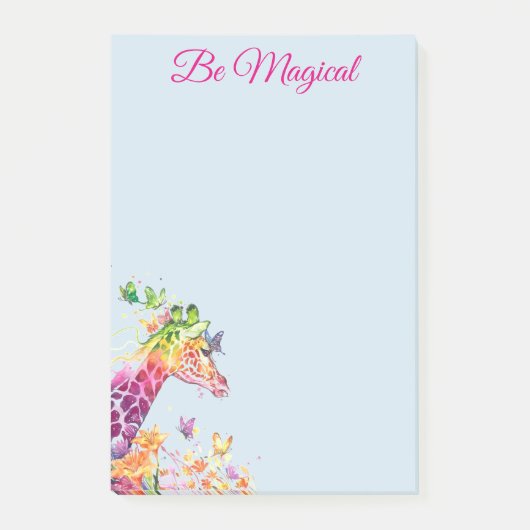 Magische Giraffen-Post-it-Notes Post-it Klebezettel (Vorderseite)