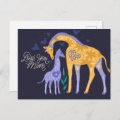 Magische Giraffen Postkarte (Vorne/Hinten)