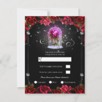 Magische glatte Rote Rose Silver Black UAWG