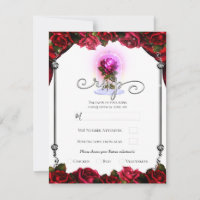 Magische glatte Rote Rose White Gold Silver UAWG