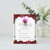 Magische glatte Rote Rose White Gold Silver UAWG Einladung (Stehend Vorderseite)