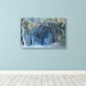 Magische Glitterie Sonnenschein Schneewald Wunderl Leinwanddruck (Insitu (Holzboden))