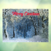 Magische Glitterie Sun Snow Forest Wonderland Xmas Fensteraufkleber (Blatt 3)