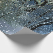 Magische Glittering Winter Wonderland Snowwald Geschenkpapier (Ecke)