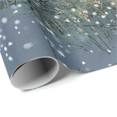 Magische Glittering Winter Wonderland Snowwald Geschenkpapier (Rolleneckpunkt)