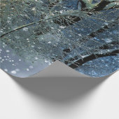 Magische Glittering Winter Wonderland Snowwald Geschenkpapier (Ecke)