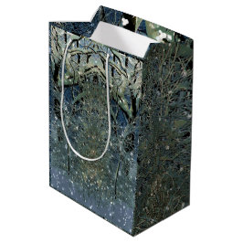 Magische Glittering Winter Wonderland Snowwald Mittlere Geschenktüte