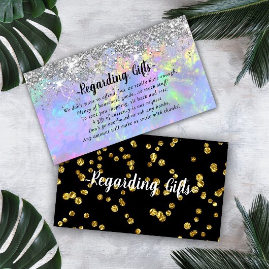 Magische Glitzer Flitterwochen wünschen gut Begleitkarte