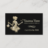 Magische Glitzern Haushaltshilfe Reinigungsservice Visitenkarte (Vorderseite)