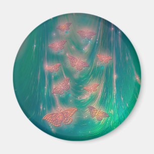 Magische glühende Moths Fantasy Art Magnet