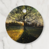 Magische Glühwürmchen, traumhafte Landschaft Geschenkanhänger (Vorderseite)