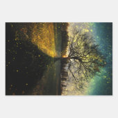 Magische Glühwürmchen, traumhafte Landschaft Geschenkpapier Set (Vorderseite 2)