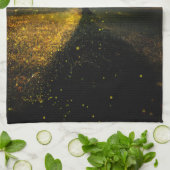 Magische Glühwürmchen, traumhafte Landschaft Geschirrtuch (Gefaltet)