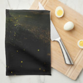 Magische Glühwürmchen, traumhafte Landschaft Geschirrtuch (Viertel Falte)