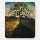 Magische Glühwürmchen, traumhafte Landschaft Mousepad (Vorne)
