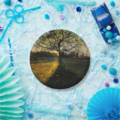 Magische Glühwürmchen, traumhafte Landschaft Pappteller (Party)